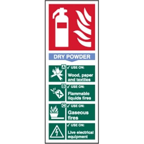 Nite Glo Dry Powder Fire Extinguisher Use Signs Seton
