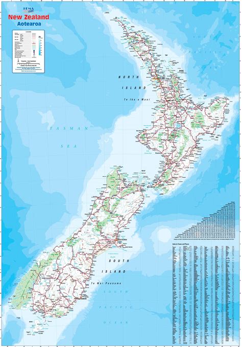 New Zealand Wall Map By Hema Maps Mapsales
