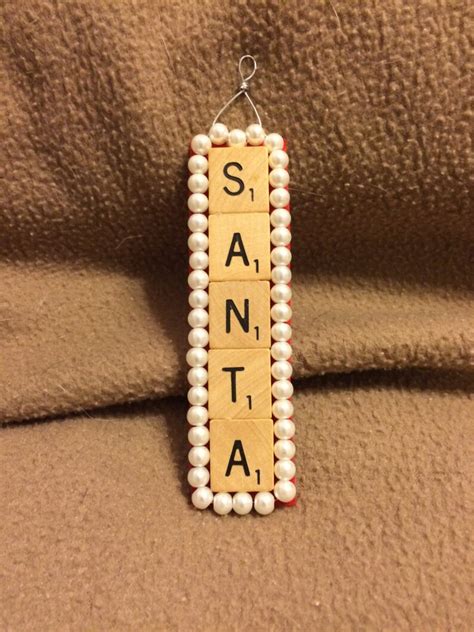 Handmade Scrabble Tile Christmas Ornament Etsy