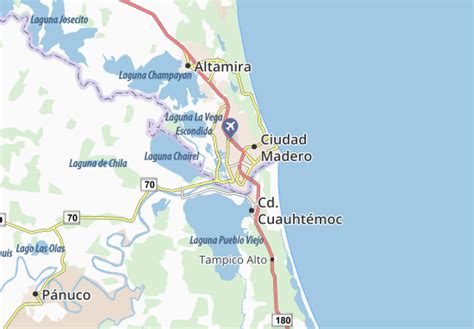 Michelin Landkarte Tampico Stadtplan Tampico Viamichelin