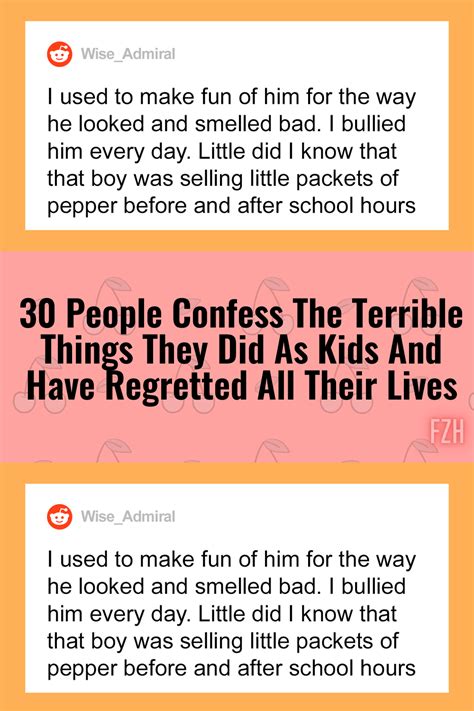 30 People Confess The Terrible Things They Did As Kids And Have