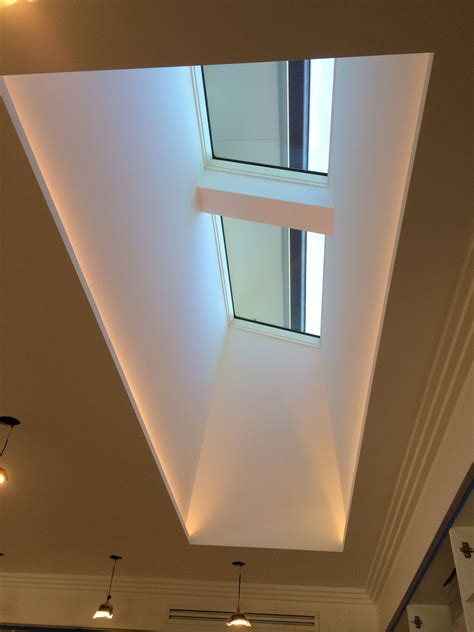 Skylight And Light Well With Led Strips Hidden Along The Two Long Edges