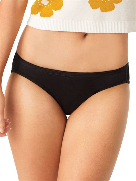hanes women s cotton bikini underwear 6 pack walmart inventory checker brickseek