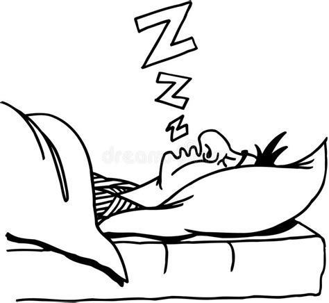 Sleeping Snoring Man Cartoon Vector Clipart Stock Vector Illustration