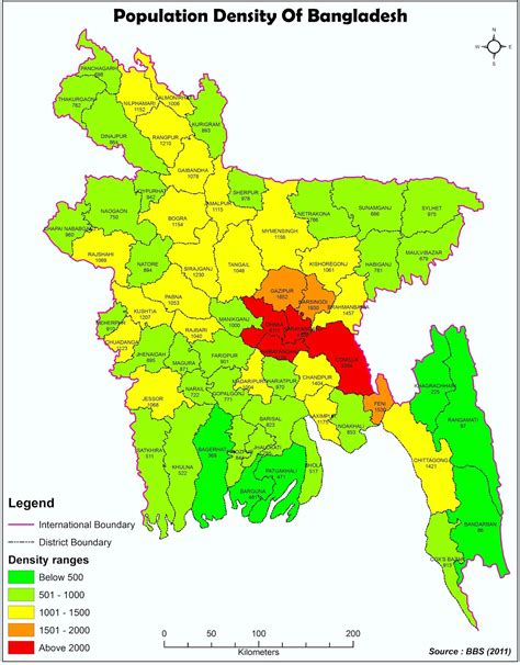 Population Density Of Bangladesh With Spatial Density Map
