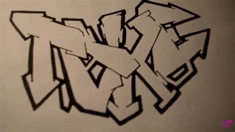 Drawing Graffiti On Paper Basic Simple Take Youtube