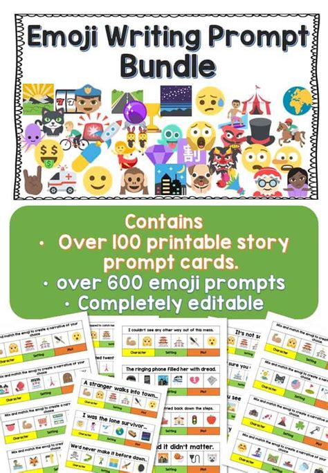 25 Awesome Emoji Writing Prompts For Students Literacy Ideas