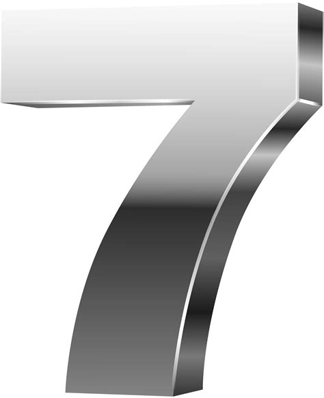 Number Seven 3d Silver Png Clip Art Image Gallery Yopriceville High