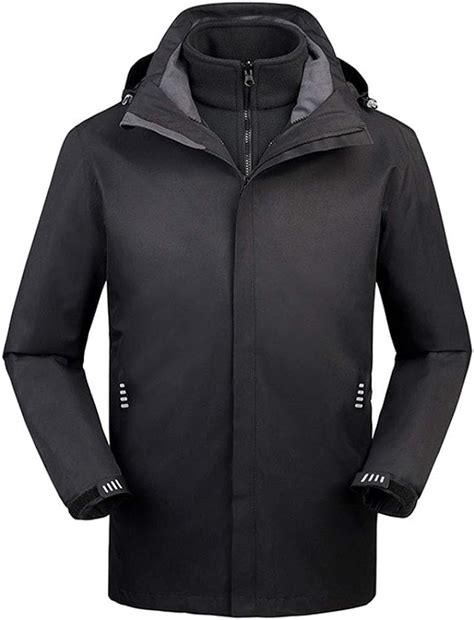 Rstj Sjcw Mens Waterproof 3 In 1 Ski Jacket Puffer Coat With