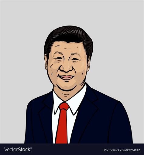 Portrait Of Xi Jinping Royalty Free Vector Image