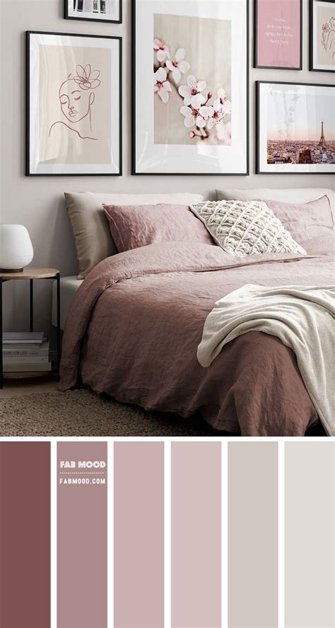 Dusty Pink And Grey Bedroom Romantic Bedroom Colors Beautiful