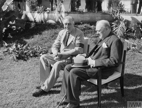 President Roosevelt And Prime Minister Churchill At The Allied Conference In Casablanca January