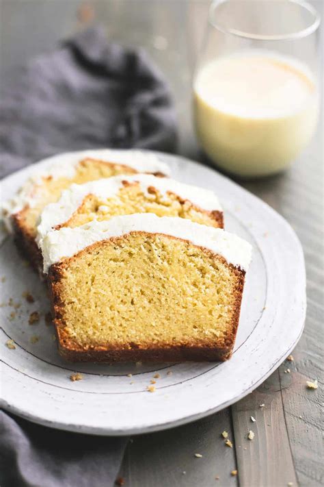 Whether you're in the classroom or keeping your little ones busy at although the cake is traditionally made with a pound of those four main ingredients, several variations have been made on the recipe. Eggnog Pound Cake | Creme De La Crumb