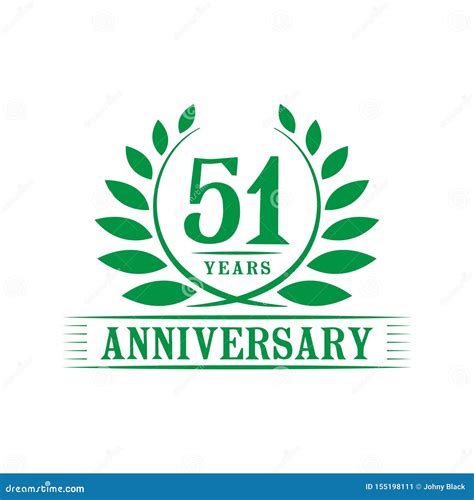 51 Years Anniversary Celebration Logo 51st Anniversary Luxury Design