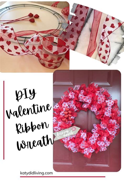 Valentine Ribbon Wreath Katydid Living Easy Diy Craft For Adults