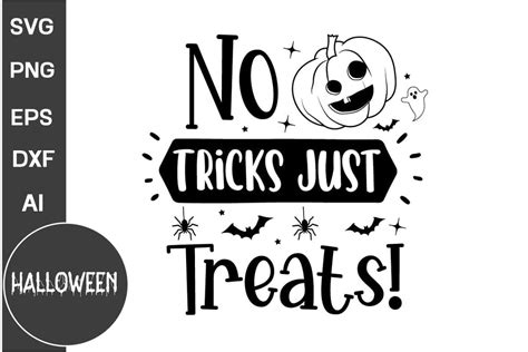 No Tricks Just Treats Svg Cut File Halloween Svg Design So Fontsy