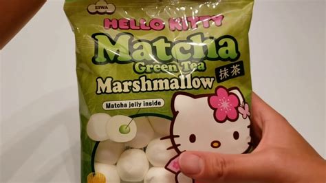 Asmr Hello Kitty Matcha Green Tea Marshmallows Youtube