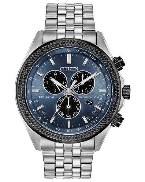 citizen classic eco drive blue dial stainless steel watch citizen