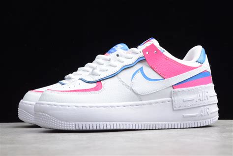 This nike air force 1 shadow features a white leather base with mesh on the collar and tongues paired with grey overlays. Cheap New CU3012-111 Nike Air Force 1 Shadow Pink Blue ...