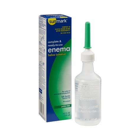 enema sunmark® 4 5 oz 19 gram 7 gram strength monobasic sodium phosphate dibasic sodium