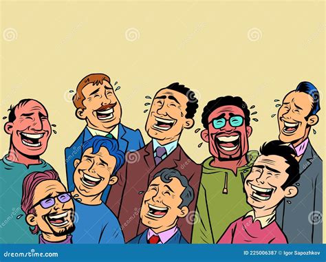 A Group Of Men Are Laughing A Group Of Businessmen A Crowd Of Friends