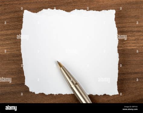White Blank Piece Of Paper Stock Photo Alamy