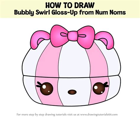 How To Draw Bubbly Swirl Gloss Up From Num Noms Num Noms Step By Step