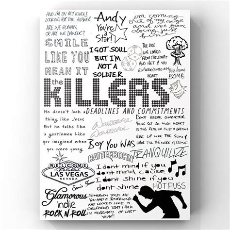 The Killers Lyric Album Song Doodle Sketch Poster Print Etsy Lyric