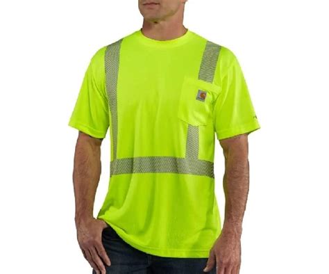 Mens Carhartt Force High Visibility Short Sleeve Class 2 T Shirt