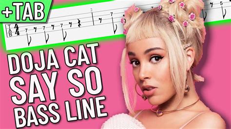 Say So Doja Cat Bass Line With On Screen Tab Youtube