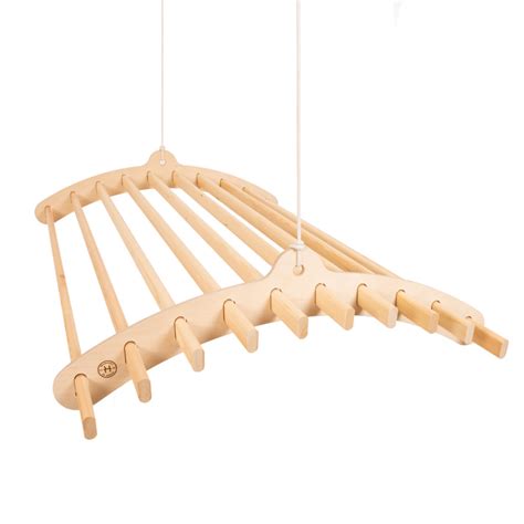 10 Lath Handmade Wooden Clothes Rack Dryer Ceiling Mounted Pulley