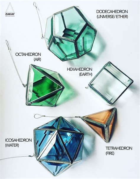 An Insight Into Sacred Geometry Platonic Solid Blown Glass Art Glass