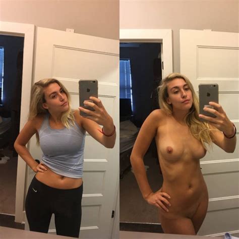 Frau Angezogen Und Nackt Sexy Selfie Privat Nacktfotos Privat