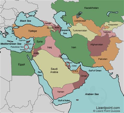 Middle East Physical Map Quiz Seterra Quiz Online