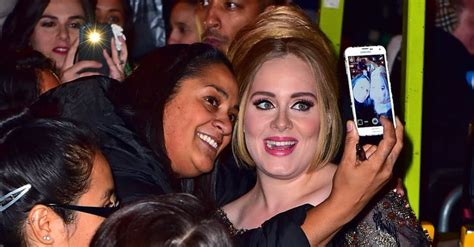 Adele Poses With Fans Outside Radio City Music Hall 2015 Popsugar