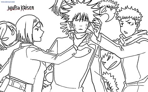 Anime Coloring Pages Jujutsu Kaisen Latest HD Coloring Pages Printable