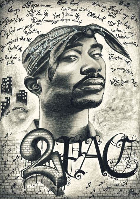 2pactupac Shakur Maddy Rusu Drawings And Illustration People