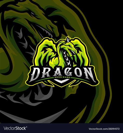 Dragon Esports Logo Design Dragon Mascot Gaming Vector Image