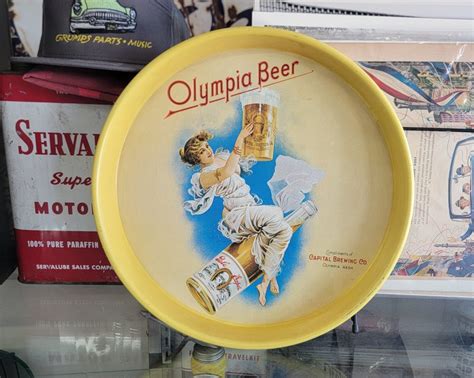Olympia Beer Girl Serving Tray Vintage Ford Parts Music And Collectibles