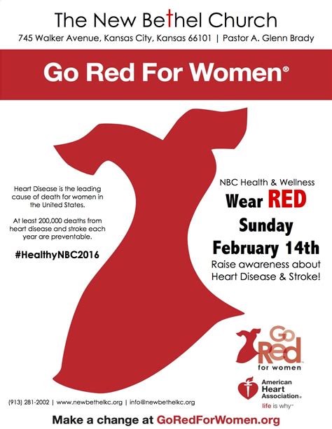 Go Red For Women The New Bethel Church