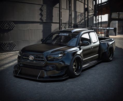 Toyota Tacoma Widebody Drift Truck Looks Even Better In All Black