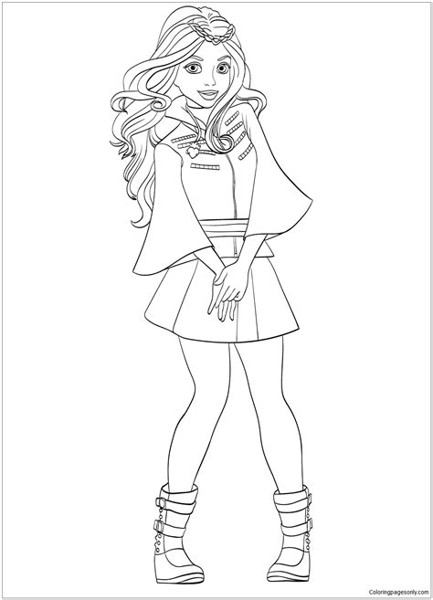 Evie from Descendants Coloring Page - Free Printable Coloring Pages