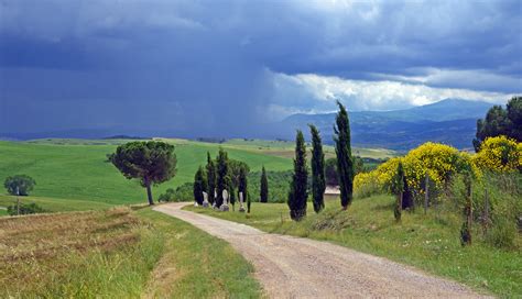 Wallpaper Landscape Italy Nature Grass Sky Field Road National