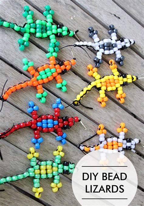 Pony Bead Lizard Tutorial How To Make Animals Out Of Pony Beads