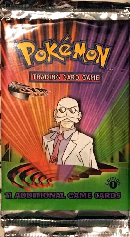 Pokemon Gym Challenge Factory Sealed Booster Pack Blaine Unweighed