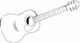 Guitar Clip Clipart Outline Stencil Acoustic Drawing Big Vector Template Printable Cliparts Clker Templates Transparent Library Royalty Clipartion Shared Choose sketch template
