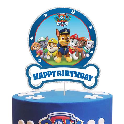 Printable Paw Patrol Birthday Cake Topper Template Diy