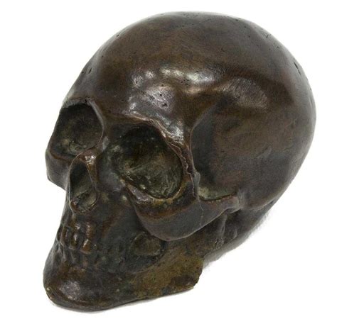 Patinated Bronze Skull Memento Mori 16th C