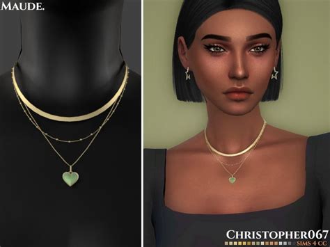 Maude Necklace Christopher067 Sims 4 Piercings Sims 4 Sims