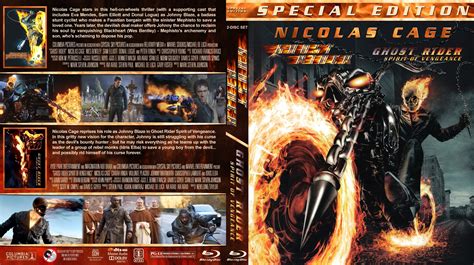 Ghost Rider Double Feature 2007 2011 R1 Custom Blu Ray Cover Dvd